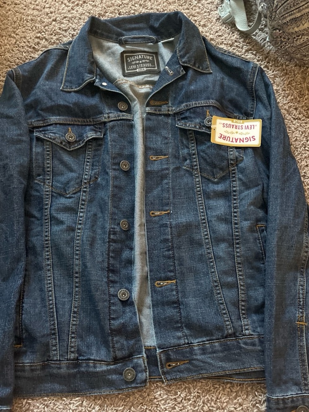 Levi's Dark Blue Denim Jean Jacket - Signature